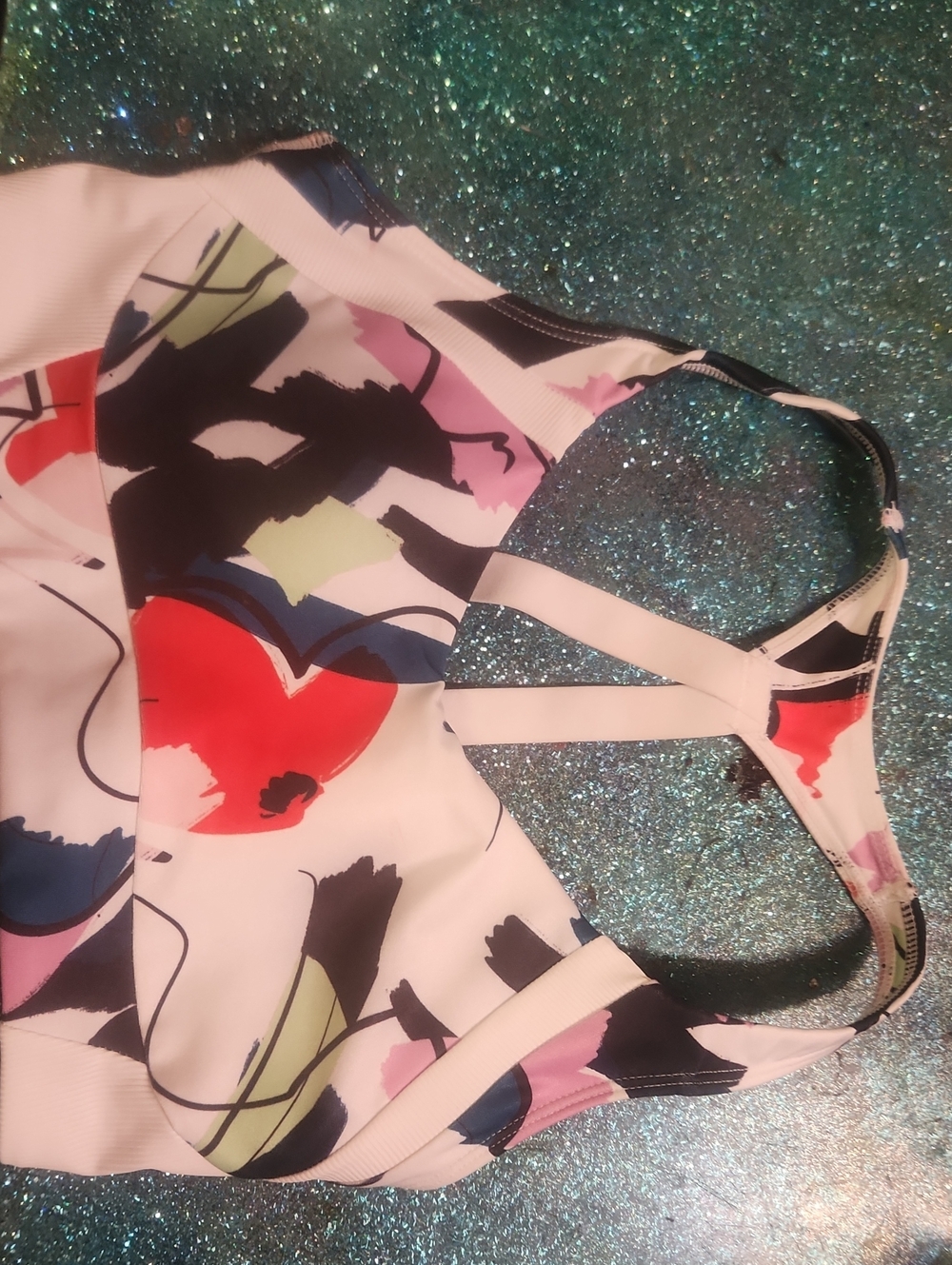 Avia Multicolor Floral Strappy Sports Bra